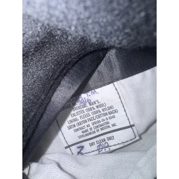 DSCP Quarterdeck Collections US Navy Black Wool Pea Coat Military Jacket Sz 44R - Picture 12 of 12